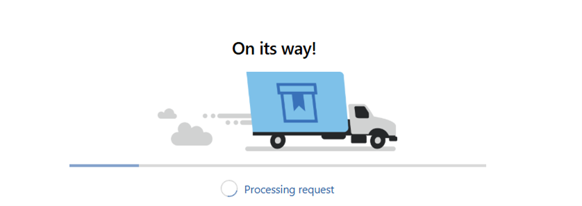 On its way!