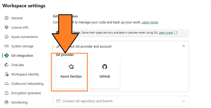 Select Azure DevOps