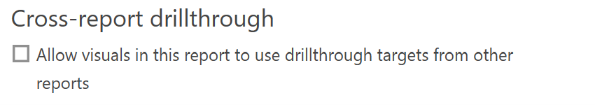 Cross-report Drillthrough